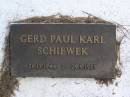 
Gerd Paul Karl SCHIEWEK,
26-12-1944 - 29-9-1983;
Kandanga Cemetery, Cooloola Shire
