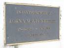 
Harold WHEELER,
died 21 Jan 1951 aged 43 years;
Diane Claire WHEELER,
died 6 Dec 1952 aged 8 months;
Lorna Mavis WHEELER,
17-11-1926 - 3-9-1994;
Kandanga Cemetery, Cooloola Shire
