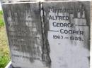 
Maria COOPER, wife mother,
died 9 April 1941 aged 68 years 10 months;
Alfred George COOPER,
1867 - 1959;
Kandanga Cemetery, Cooloola Shire
