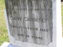 
Daisy CASSERLY, sister neice,
died 5 Oct 1929 aged 25 years;
Kandanga Cemetery, Cooloola Shire
