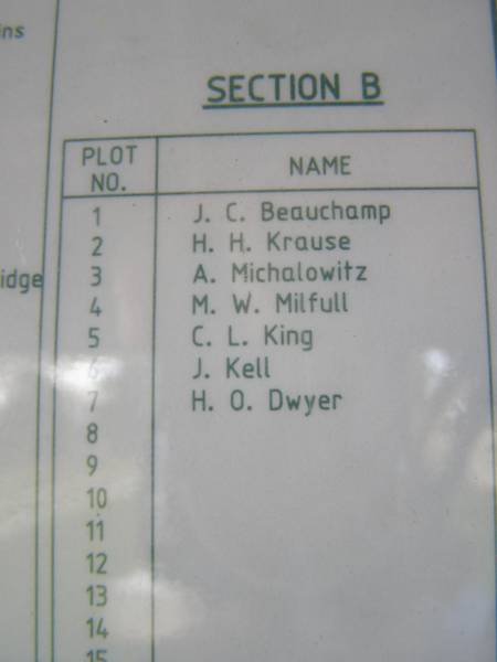 <a href= Kandanga-burials.html >Grave location;</a>  | Kandanga Cemetery, Cooloola Shire  | 