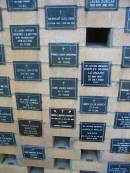 
Laura DUNCAN
20 Jun 1955
Gwendoline Alice SNOW
b: 17 Apr 1902, 28 Nov 1968
Frederick C G GRATTON
22 Oct 1957, aged 82
Frances Louisa CHRISTOPHER
20 Aug 1949, aged 43
Edith E GRATTON
12 Dec 1966,  aged 92
Charles George LEONARD
b: 25 May 1910,d: 25 Jul 2003
Lewis Jarvis HARVEY
19 Jul 1949, aged 78
Phyllis LOMINGA
19 Aug 1970, aged 79
Fanny Ellen HARVEY
23 Nov 69, aged 94
Merle Mavis HARVEY
b: 24 Dec 1914, d: 27 Feb 1999, aged 84
Harold Philip MASON
b: 23 Oct 17, b: 21 Oct 96
Marjory Gertrude SAWYER
b: 29 Apr 1913, d: 20 Dec 1994
Dulcie R M SAWYER
26 Sep 1971, aged 54
Montague Cairncross Dalby
12 Jul 1971, aged 97
Mona Constance NEVILLE
11 Oct 1971, aged 69
Edith Myrtle LINDSAY
17 Oct 1974
St Marys Anglican Church, Kangaroo Point, Brisbane
