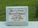 William F. BISHOP,
died 4 June 1969 aged 82 years;
St Johns Catholic Church, Kerry, Beaudesert Shire