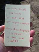 William Joseph SILCOCK,
died 2 Sept 1919 aged 10 years 10 months;
Mary Ann Elizabeth SILCOCK,
died 31 Dec 1969 aged 85 years;
Randall, 22-12-1967 aged? 82;
St Johns Catholic Church, Kerry, Beaudesert Shire