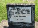 Patrick John KEAVENY,
died 17 Sept 1959 aged 69 years;
St Johns Catholic Church, Kerry, Beaudesert Shire