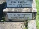 Thomas GORMAN,
born Thurlie?, Ireland 1844,
died 1922 aged 78 years;
Ann, wife,
born county Monaghan, Ireland 1840,
died 1924 aged 84 years;
Thomas GORMAN, son
died 1924 aged 48 years;
Daniel GORMAN, son,
died 1938 aged 60 years;
Mary Ann PLATELL and her two infants, daughter,
died 1909 aged 30 years;
Hugh GORMAN,
died 1947 aged 67 years;
Ellen LEO, daughter sister,
died 1928 aged 55 years,
interred at Gleneagle;
St Johns Catholic Church, Kerry, Beaudesert Shire
