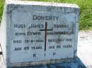 Hugh James DOHERTY,
born Gympie,
died 18-6-1939 aged 69 years;
Hannah DOHERTY,
born Raphoe Ireland,
died 13-1-1959 aged 82 years;
St Johns Catholic Church, Kerry, Beaudesert Shire