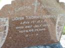 John Thomas HORAN,
died 25 July 1937 aged 45 years;
St Johns Catholic Church, Kerry, Beaudesert Shire