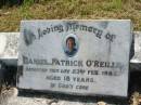 Daniel Patrick OREILLY,
died 23 Feb 1982 aged 18 years;
St Johns Catholic Church, Kerry, Beaudesert Shire