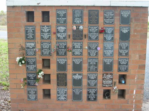 Albert Philip THE??KAUF, d: 7-12-1974 aged 65;  | Ethel Maud THE???KAUF, 4-12-1974, aged 62  |   | Edith GAULT, ? Sep-1976, aged 65;  | James GAULT, 25 Oct 1980, aged 80  |   | Lancolt WEBB, 3-7-1971, aged 75  | Phyllis Geraldine WEBB, 27-5-1976, aged 64  |   | Sybilla Amy PERSHOUSE, 5-May-1964 aged 71;  | Colin Ashworth PERSHOUSE, 25-6?-1970, aged 83  |   | Samuel Richard HARRIS, 2nd Jan 1972, aged 44  |   | Henry William TAYLOR, 10-5-1904 - 27-5-1975 aged 70;  | Alice TAYLOR, 2-5-1912 -  3-2-1980, aged 67  |   | Peter Eric DUNCAN, 25 Jun 1975, aged 71;  | Mabel Grace DUNCAN, 4 Mar 1985, aged 78  |   | Eric SMITH, 24 12 1975, aged 67;  | Agnes Joy GILES (formerly SMITH), 5-7-87, aged 74  |   | Christine CHAILLE, 14-?-77, aged 7  | Allison L CHAILLE, 3-1-84, aged 16  |   | John Emanuel TRIMM, 12 Feb 1976, aged 84;  | Jessie Lillian TRIM, 2 Dec 1994, aged 91  |   | Lloyd Henry WISE, 10 Apr 1977. aged 71  | Winifred Alice WISE, 24 Jun 1982, aged 83  |   | Stanley ??lan Allen, ?? Apr 1979, aged 54  |   | Ronnie BURKE,  2? Dec 1977, aged 77  | Grace BURKE, 15 Sept 1983? aged  |   | Walter WEAVER, 24th Aug 1947, aged 80  | A?oe A WEAVER, 4th Dec 1948, aged 75  |   |   | Kilcoy Cemetery  | 