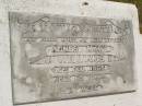 Agnes Mary WILLIAMS,
wife mother,
died 6 Feb 1968 aged 65 years;
Kilkivan cemetery, Kilkivan Shire