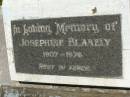 Josephine BLAKELY,
1907 - 1976;
Kilkivan cemetery, Kilkivan Shire