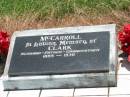 Clark MCCARROLL,
husband father grandfather,
1895 - 1970;
Kilkivan cemetery, Kilkivan Shire