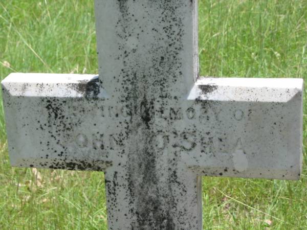 John O'SHEA,  | died 20 Jan 1904 aged 4 years;  | Kilkivan cemetery, Kilkivan Shire  | 