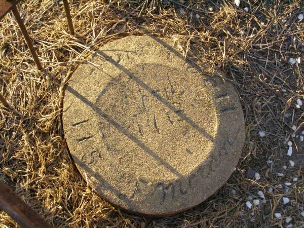 MCCAN?,  | 1913;  | Killarney cemetery, Warwick Shire  | 
