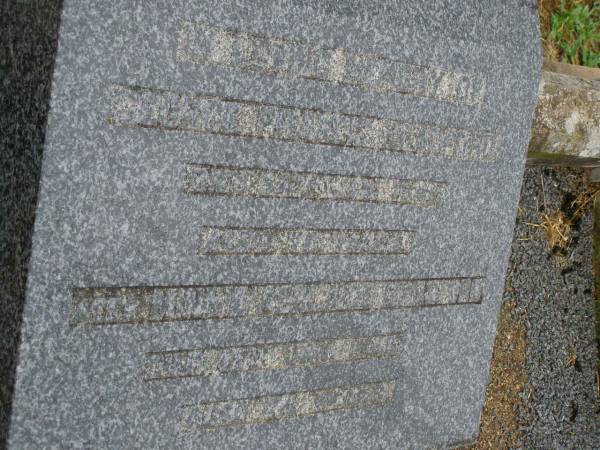 George Francis BRADFORD,  | died 14 Jan 1945 aged 76 years;  | Minnie Adelaide BRADFORD,  | died 21 Jan 1946 aged 74 years;  | Killarney cemetery, Warwick Shire  | 