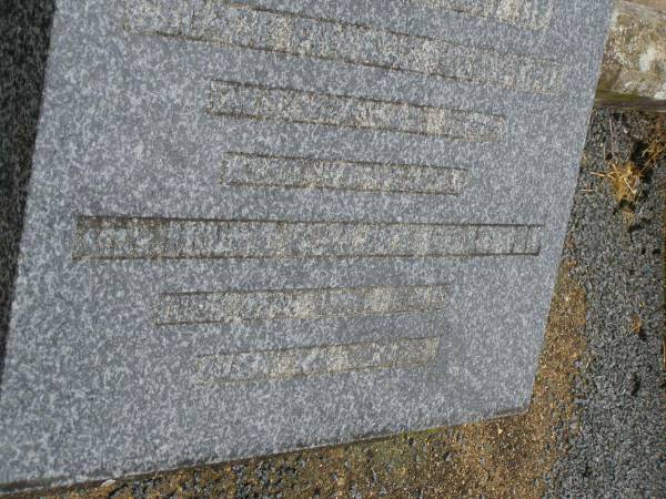 George Francis BRADFORD,  | died 14 Jan 1945 aged 76 years;  | Minnie Adelaide BRADFORD,  | died 21 Jan 1946 aged 74 years;  | Killarney cemetery, Warwick Shire  | 