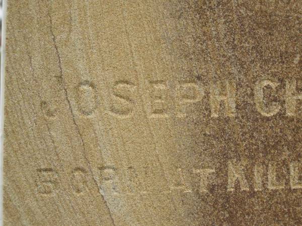 Theophilus HOWELL,  | died 11 March 1902 aged 77 years,  | born in Wales,  | lived in Qld 50 years;  | Anne HOWELL,  | wife,  | died 13 Jan 1927 in 85th year,  | residing in Qld 74 years;  | Joseph Charles HOWELL,  | born Killarney 24-10-1872,  | died Brisbane 11-3-1940,  | buried Toowong;  | William Arthur Melrose Octavius,  | son of Theophilus & Ann HOWELL of this place,  | died 1 April 1881 aged 11 months 11 days;  | Anna Douglas,  | wife of T.J. HOWELL  Melrose ,  | died 7 Oct 1928 aged 66 years;  | Theophilus John HOWELL,  | born Fassifern Qld 15 July 1862,  | died Bordertown SA 17 Dec 1935;  | Archibald Dunbar HOWELL,  | born 17 July 1905,  | died 25 March 1934;  | Aisla Grace HOWELL,  | born 8 Oct 1910,  | died 8 Aug 1911;  | Killarney cemetery, Warwick Shire  | 