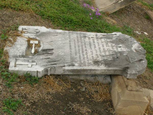 George GRAYSON,  | born 17 April 1870,  | died 27 Feb 1899;  | Killarney cemetery, Warwick Shire  | 