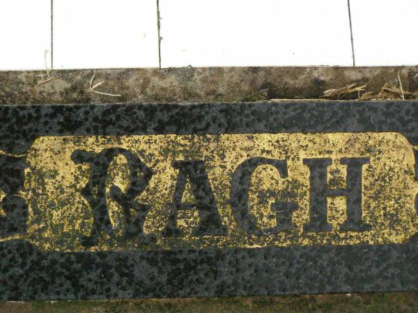 Elsie Olive RAGH,  | mother nana,  | 1892 - 1977;  | Albert William RAGH,  | husband father poppa,  | 1894 - 1960;  | Killarney cemetery, Warwick Shire  | 