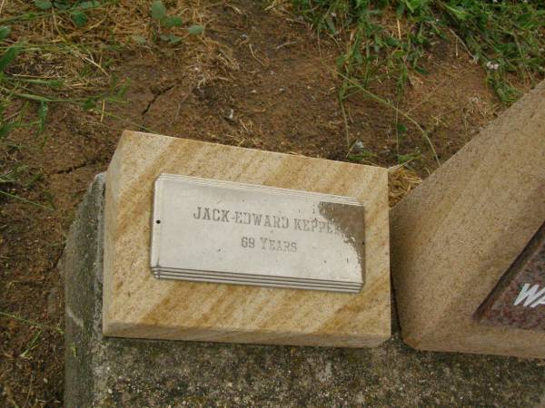 Emily KEPPEL,  | aged 9 years,  | aunty to WATT's brothers;  | Jack Edward KEPPEL,  | aged 69 years;  | Killarney cemetery, Warwick Shire  | 