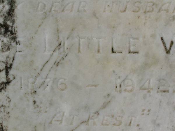 George Little VARDON,  | husband,  | 1876 - 1942;  | Killarney cemetery, Warwick Shire  | 
