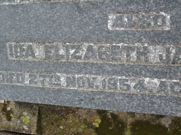 parents;  | James LAMB,  | died 24 Nov 1942 aged 65 years;  | Ida Elizabeth Jane LAMB,  | died 27 Nov 1954 aged 75 years;  | Henry MACKAY,  | husband of May MACKAY,  | died 23 Jan 1990 aged 90 years;  | May Eveline MACKAY,  | wife of Henry MACKAY,  | died 15 Sept 1996 aged 93 years;  | Killarney cemetery, Warwick Shire  | 