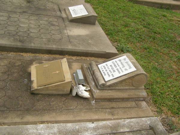 Esther Diana MCGUIRE,  | mother,  | died 17 Sept 1972 aged 86 years 7 months;  | Charles Ernest MCGUIRE,  | died 17-1-1982 aged 57 years;  | Killarney cemetery, Warwick Shire  | 