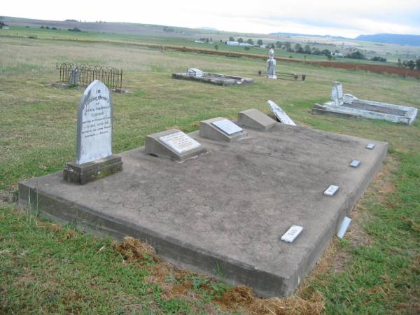 James Frederick GOODWIN,  | drowned at Koreelah Creek,  | died 11-3-1925 aged 42 years,  | erected by parents brothers sisters;  | Oswald Sydney GOODWIN,  | accidentally killed 13 Nov 1958 aged 43 years,  | erected mother & sisters;  | Rose Ethele GOODWIN,  | born 9-11-1893,  | died 31-3-1983;  | Killarney cemetery, Warwick Shire  | 