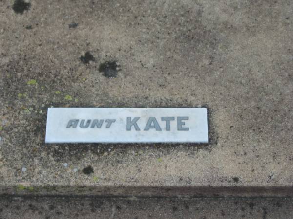 Catherine MAHONEY,  | aunt Kate,  | died 4 March 1979 aged 91 years;  | Killarney cemetery, Warwick Shire  | 