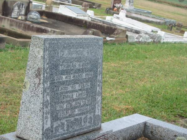 Thomas LAMB,  | died 4 March 1954 aged 85 years;  | Emma LAMB,  | died 10 June 1956 aged 83 years;  | Killarney cemetery, Warwick Shire  | 