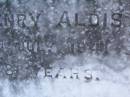 
James Henry ALDIS,
died 19 July 1941 aged 78 years;
Killarney cemetery, Warwick Shire
