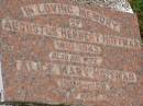 
Augustus Herbert HOFFMAN,
1881 - 1943;
Alice Mary HOFFMAN,
wife,
1894 - 1968;
Killarney cemetery, Warwick Shire
