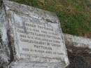 
Andrew PATTERSON,
died 13-5-1922 aged 71 years;
Charlotte Clarke PATTERSON,
died 4-9-1935 aged 66 years;
Charles Gilbert McGregor PATTERSON,
died 21-8-1924 aged 35 years;
Killarney cemetery, Warwick Shire
