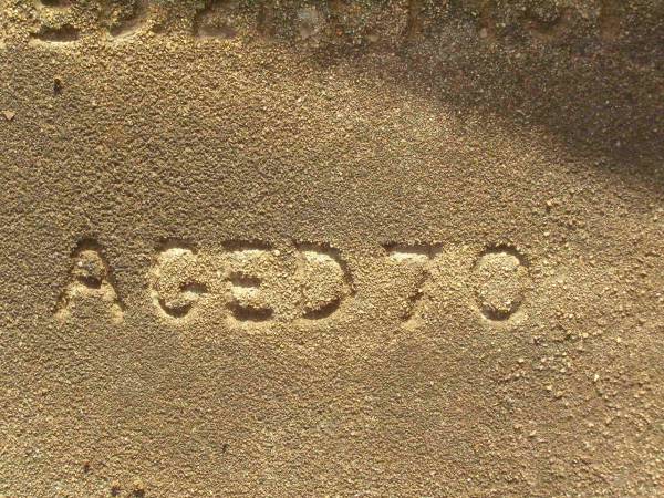 David Carey SCOTT,  | died 22-1-1951? aged 70 years;  | Lawnton cemetery, Pine Rivers Shire  | 