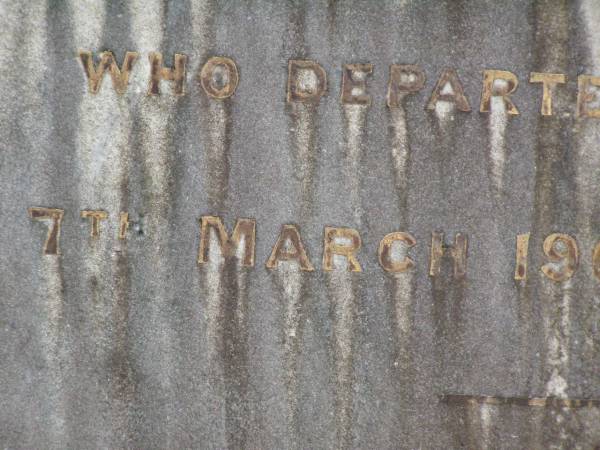 Mary Jull Collings HAM,  | died 7 March 1903 aged 76 years;  | Lawnton cemetery, Pine Rivers Shire  | 