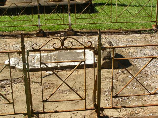 Elizabeth Wallet,  | wife of James GORDON  | died 5 July 1894 aged 70 years;  | James GORDON,  | died 2 Oct 1898 aged 82? years;  | Lawnton cemetery, Pine Rivers Shire  | 