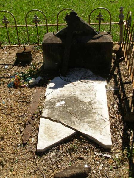 Jane KUHN,  | wife of Herman KUHN,  | died 28 June 1903 aged 38 years;  | Lawnton cemetery, Pine Rivers Shire  | 