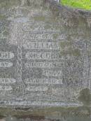 
Ann MCCULLAGH,
mother,
died 11 May 1953 aged 84 years;
William S. MCCULLAGH,
husband father,
died 24 June 1947 aged 80 years;
Grace MCCULLAGH,
daughter,
born 21-1-1908,
died 1-1-1997;
Lawnton cemetery, Pine Rivers Shire
