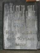 
Florence Annie QUINN,
wife mother.
died 1 Dec 1933 aged 60? years;
Thomas QUINN,
father,
died 30 April 1938 aged 71 years;
Lawnton cemetery, Pine Rivers Shire
