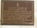 
Hugh MCLACHLAN,
1845 - 1902;
Euphemia MCLACHLAN (TWIBLE),
1855 - 1942;
Duncan MCLACHLAN,
died March 1902;
Beatrice May HAWORTH,
died 1908 aged 6 days;
Elizabeth (Eliza) MCLACHLAN,
third daughter,
1888 - 1966,
great-aunt of Dawn HAWORTH;
Lawnton cemetery, Pine Rivers Shire
