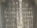 
George BUCKBY,
died 21 Jan 1886 aged 56 years;
Eliza,
wife,
died 15 Jan 1927 aged 80 years;
Charles,
son,
died 11 Sept 1907 aged 35 years;
Lawnton cemetery, Pine Rivers Shire
