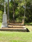 
Grace LEIS,
wife of Carl LEIS,
died 20 May 1910 aged 48 years;
Carl LEIS,
died 20 June 1926 aged 87 years;
Lizzie,
daughter,
wife of Charles William KEMP,
died 11 Oct 1930 aged 39 years;
Lawnton cemetery, Pine Rivers Shire
