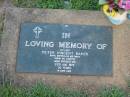 
Peter Vincent BAKER,
died 25 Aug 1979 aged 36 years;
Lawnton cemetery, Pine Rivers Shire
