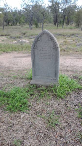 David Petrie BALFOUR  | of Arbroath Scotland and late of Victoria  | d: Aug 30 1876 aged 67  |   | Lilyvale Cemetery  |   | 