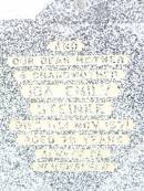 
Ida Emily STEINKE, mother grandmother,
died 11 Nov 1971 aged 78 years;
Albert Emil STEINKE, husband father grandfather,
died 9 Jan 1951 aged 70 years;
Lockrose Green Pastures Lutheran Cemetery, Laidley Shire
