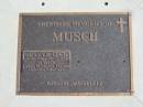 
MUSCH;
Mervyn Cecil 19-06-1918 - 26-10-1999 aged 81 years, husband father grandfather;
Logan Village Cemetery, Beaudesert
