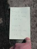 
Samuel GILL died 3 Oct 1886 aged 76 years;
Amelia died 27 May 1891 aged 1? year;
Logan Village Cemetery, Beaudesert
