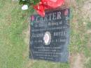 
Gladys Boyes CARTER, B: 4 Apr 1926, D: 6 Sep 2000
Logan Village Cemetery, Beaudesert
