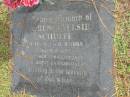 
Florence Elsie SCHULTE, 1-10-1911 - 8-4-1994, wife mother grandmother;
Logan Village Cemetery, Beaudesert Shire
